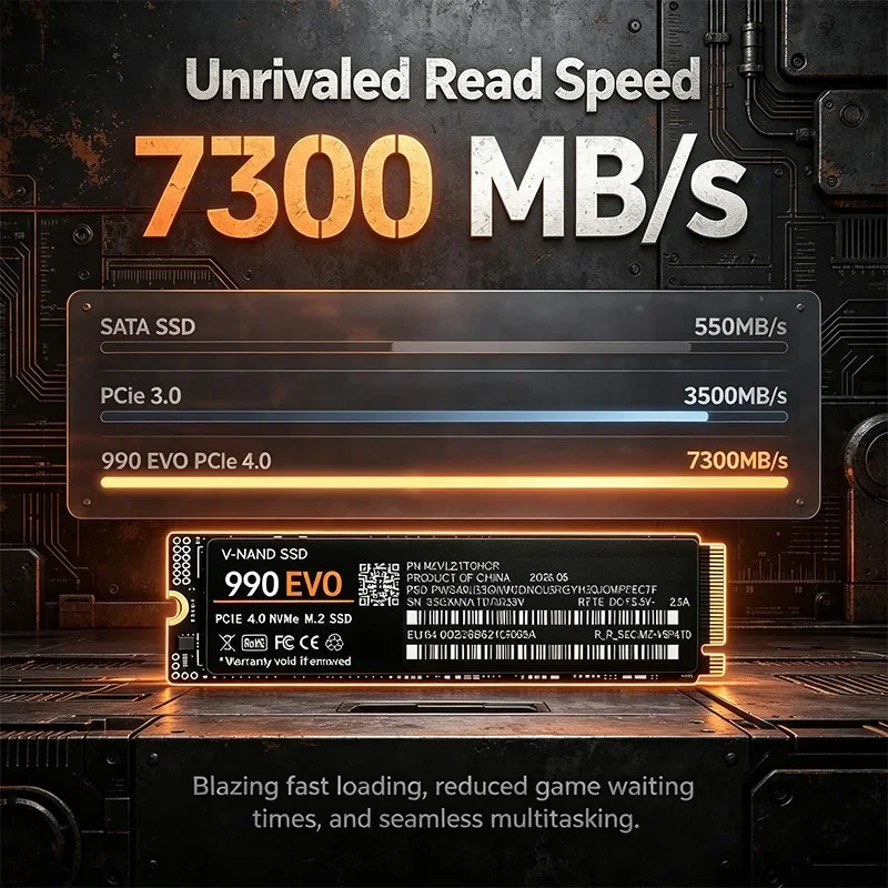 M.2 Nvme 4Tb Pcie 4.0 Ssd - SSD TLC 3D NAND 7300MB/s 500GB-4TB,
