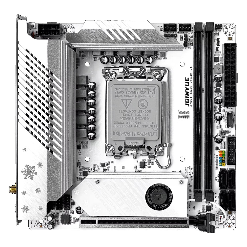 JGINYUE B760i-Snow Dream, moth - Lga 1700 Ddr5 Itx Motherboard ulasan dan harga