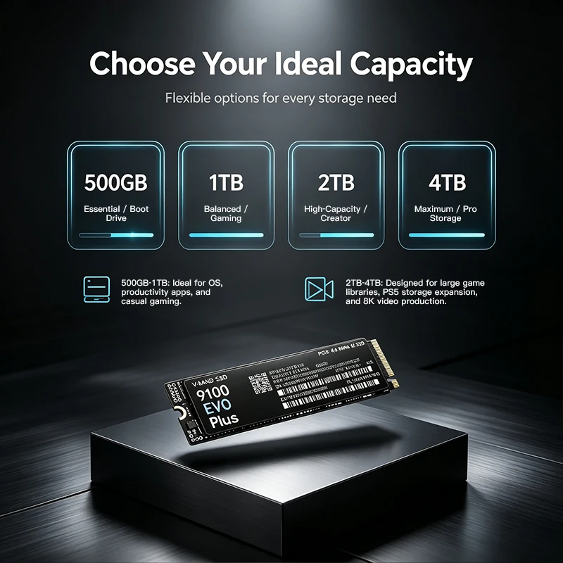 9100 EVO PLUS M.2 NVMe SSD – M - M.2 Nvme 4Tb Pcie 4.0 Ssd ulasan dan harga