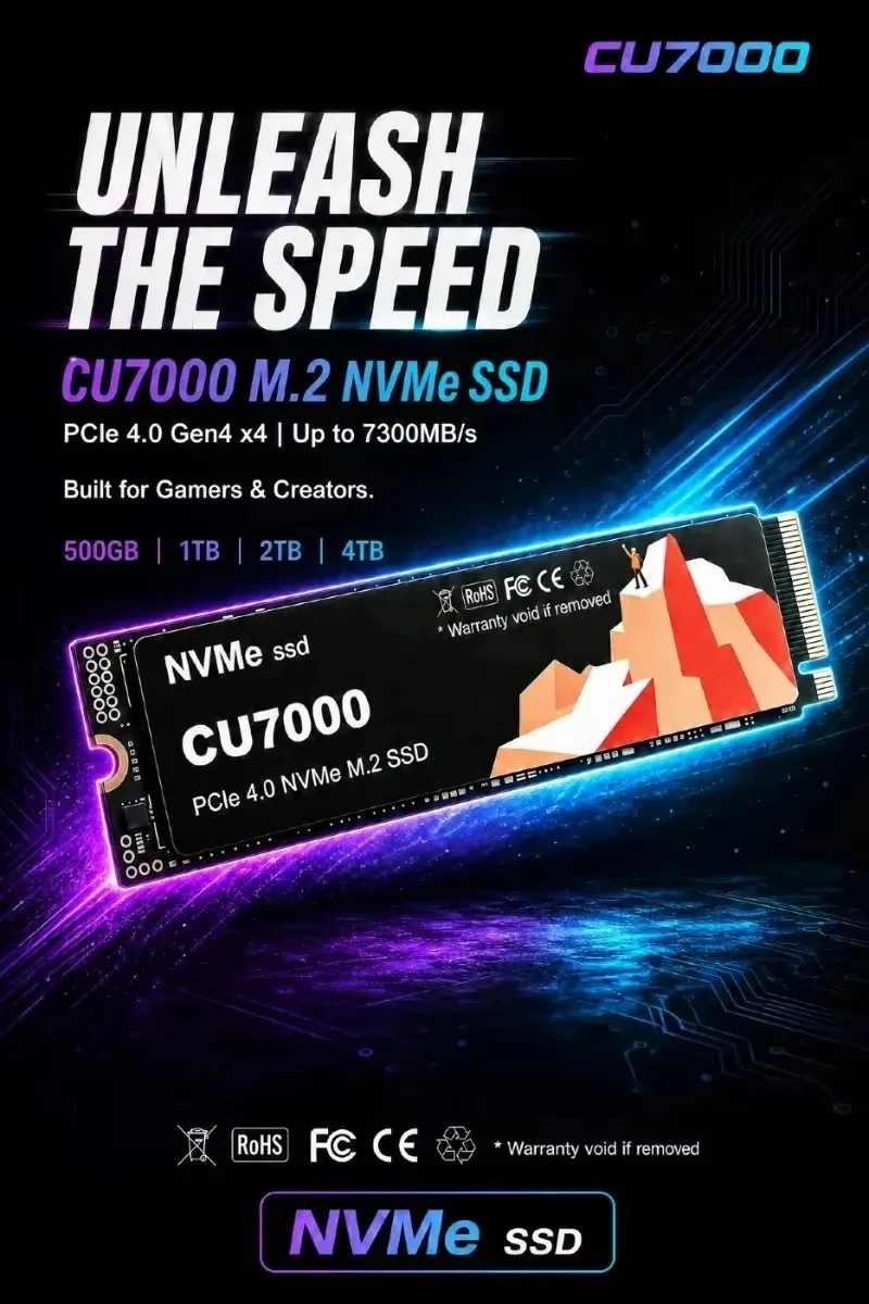 CU7000 SSD M.2 NVMe, Penyimpan - M.2 Nvme 4Tb Pcie 4.0 Ssd ulasan dan harga